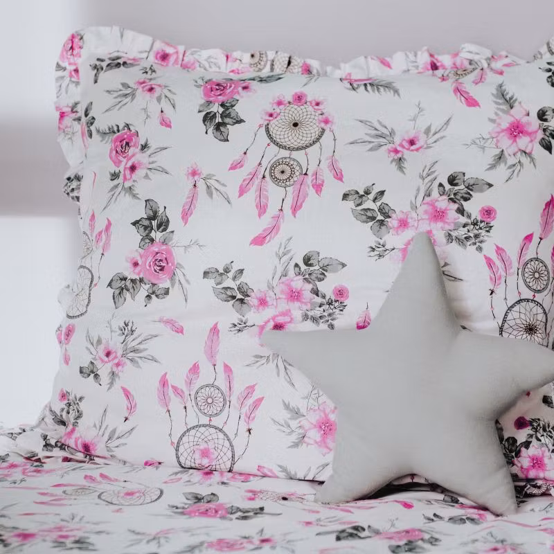 Babylove, sengesæt til juniorseng, Pink Garden