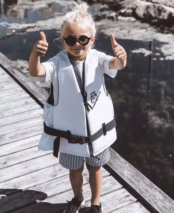 BabyMocs, solbriller til børn, Signature Round Black