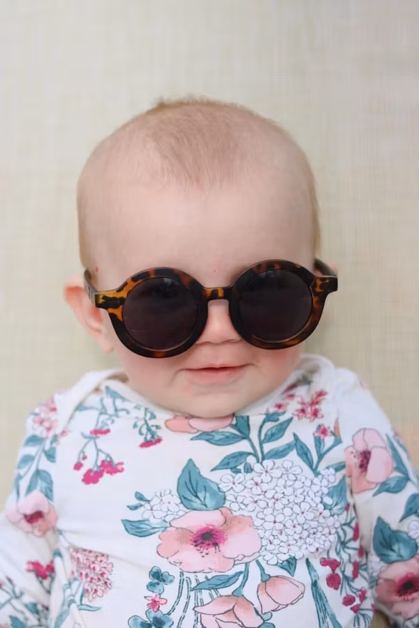 BabyMocs, solbriller til børn, Signature Round Beige