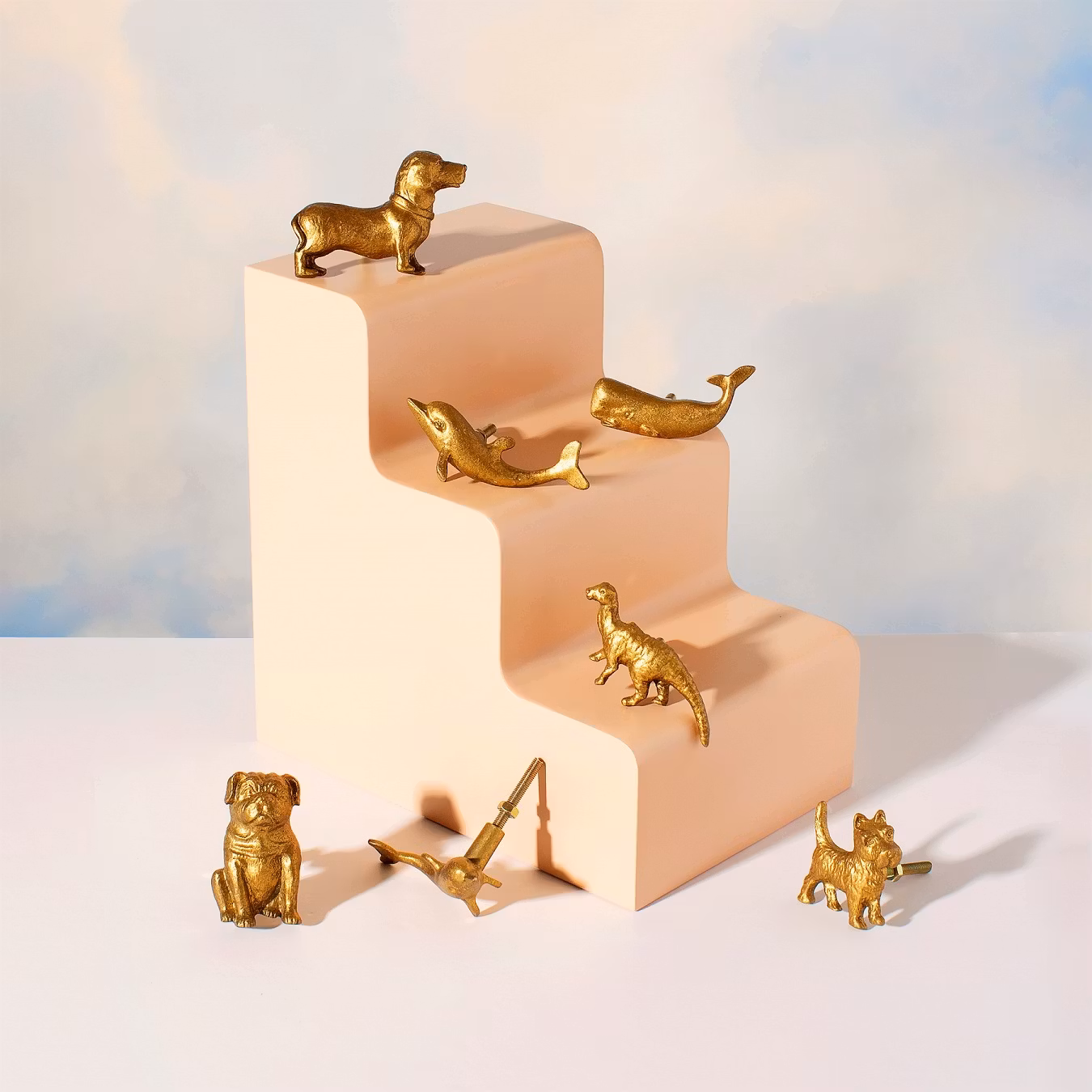 Sass&Belle, guld knop Elefant