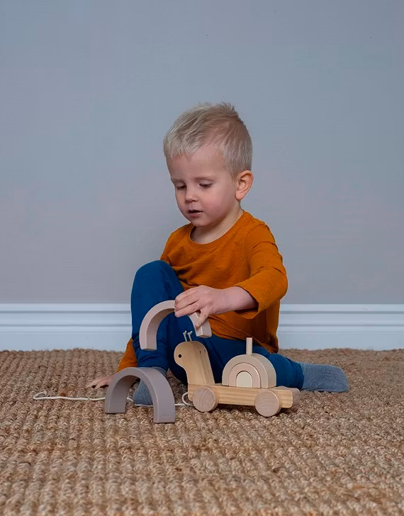 JaBaDaBaDo, træklegetøj snegl med regnbue