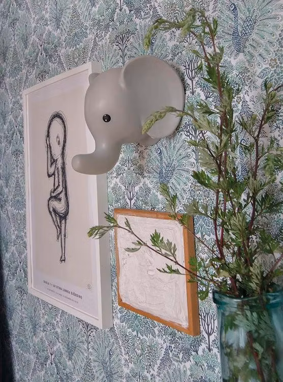 JaBaDaBaDo, væglampe trofæ, Elefant