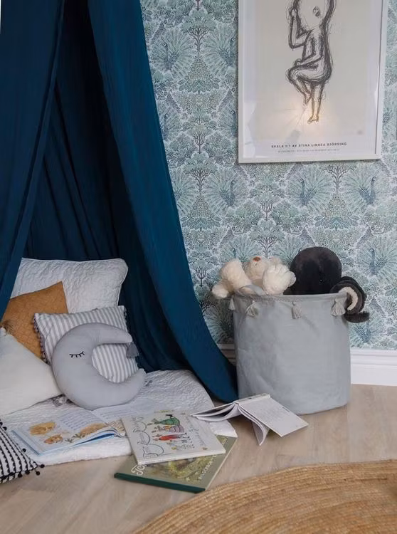 JaBaDaBaDo, opbevaringskurv med kvaster, grå