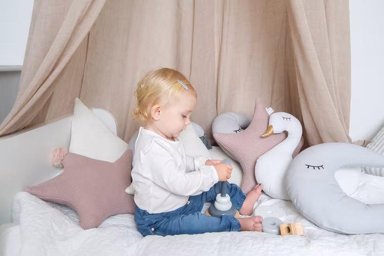 JaBaDaBaDo, sengehimmel, dusty pink