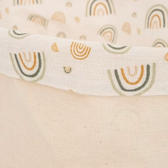 Opbevaringskurv i stof Rainbow, 3 stk