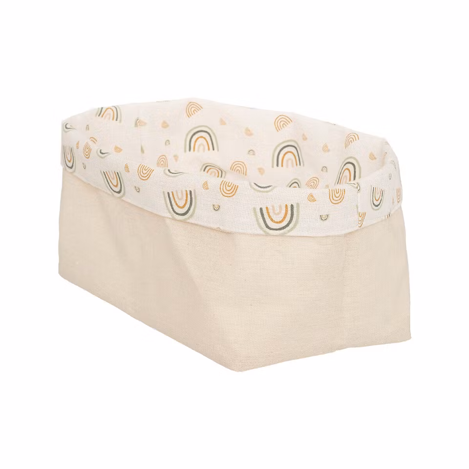 Opbevaringskurv i stof Rainbow, 3 stk