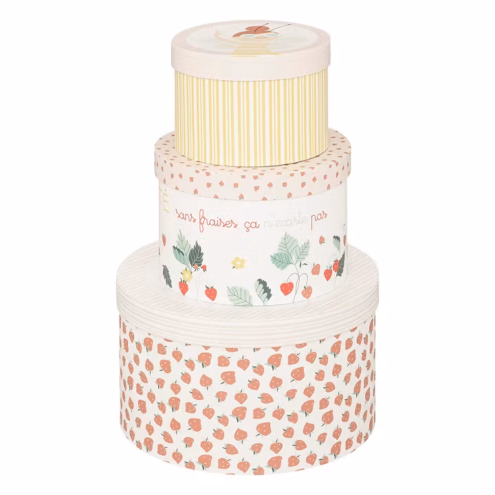 Runde opbevaringskasser Summer, 3 stk