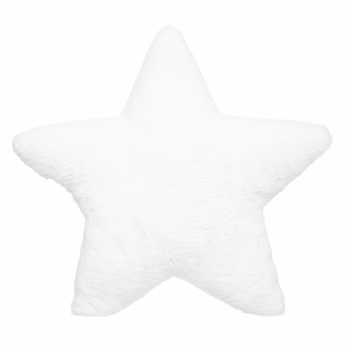 Hvid plyspude til børneværelset, stjerne