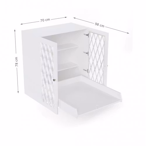 Cam Cam, væghængt puslebord Harlequin, sand