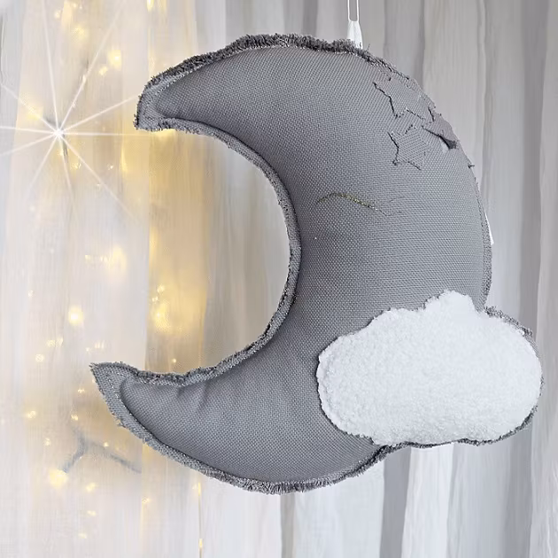Cotton&Sweets, uro vægdekoration Måne, grå