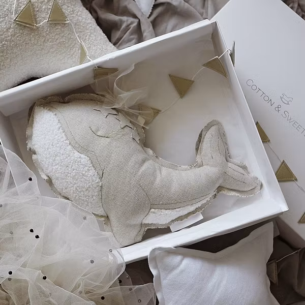 Cotton&Sweets, uro vægdekoration Hval, natur