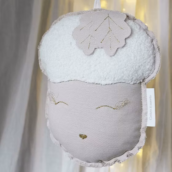 Cotton&Sweets, uro vægdekoration Agern, lyserød