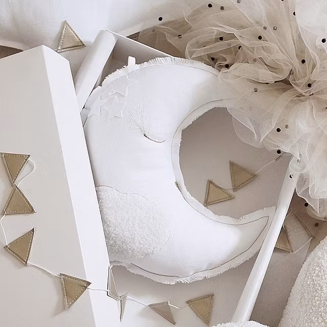 Cotton&Sweets, uro vægdekoration Måne, hvid