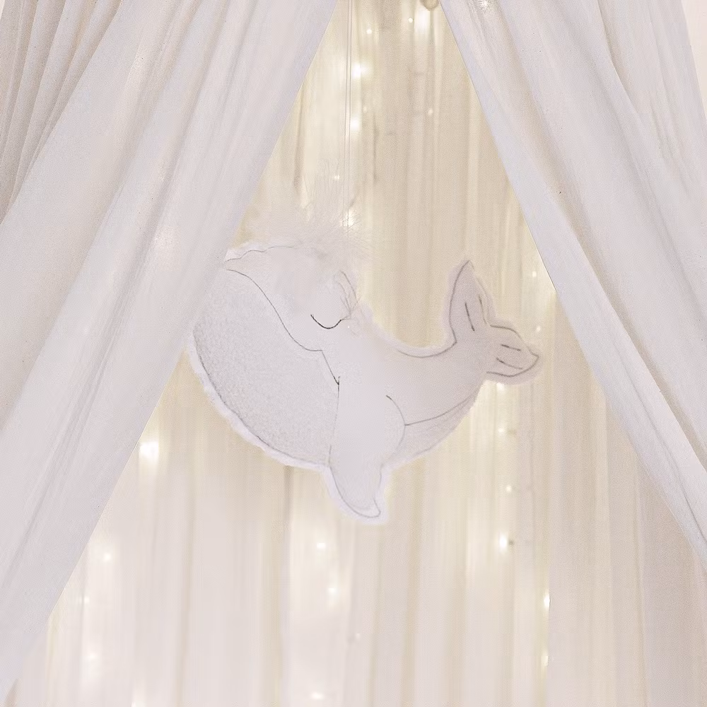 Cotton&Sweets, uro vægdekoration Hval, hvid