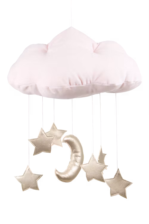 Cotton&Sweets, uro, lyserød sky med guldstjerner