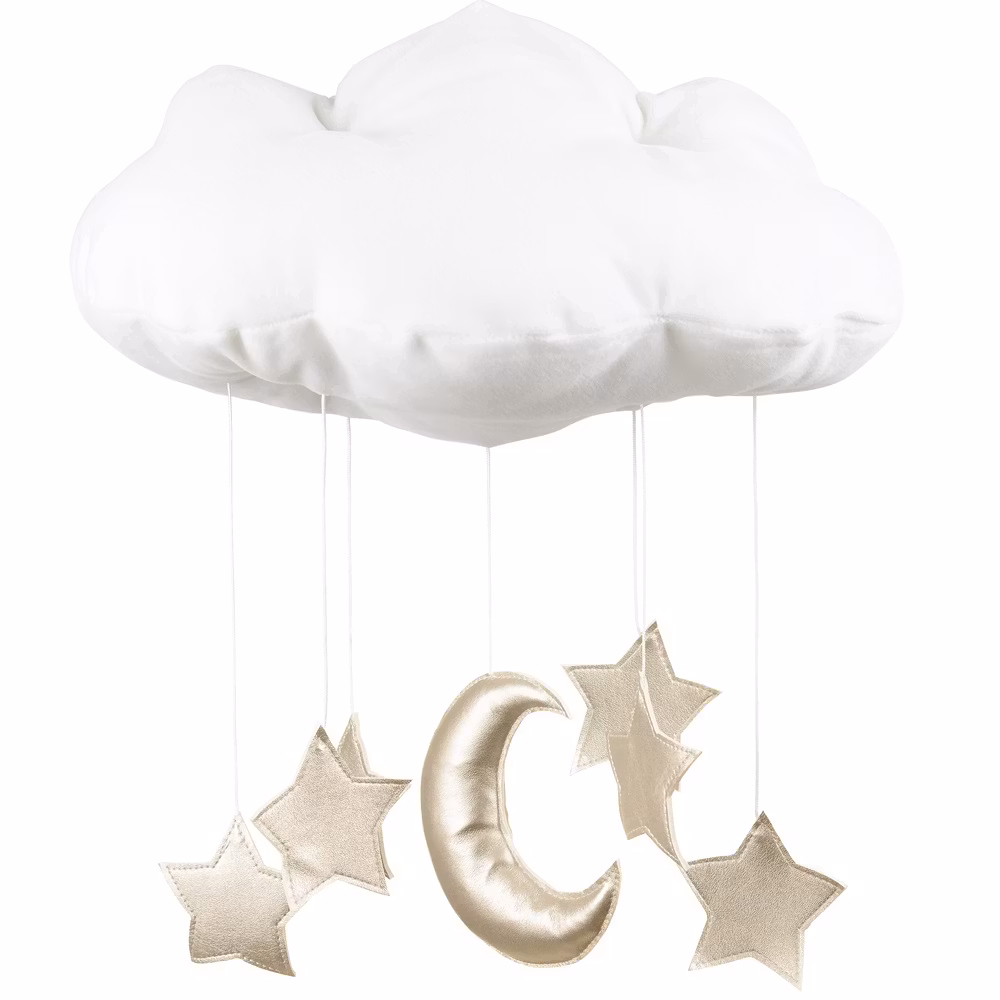 Cotton&Sweets, uro, hvid sky med guldstjerner