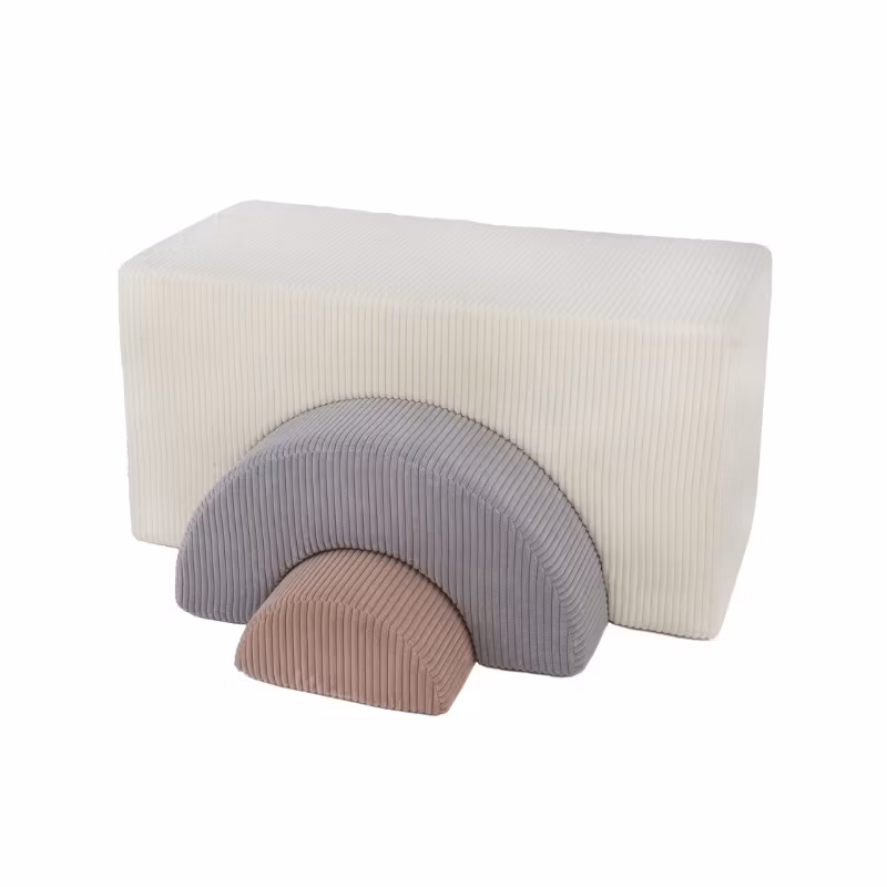 Babylove, byggeklodse i stof Rainbow, beige