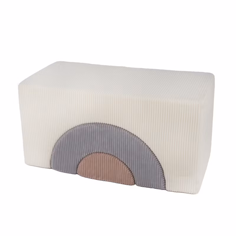 Babylove, byggeklodse i stof Rainbow, beige