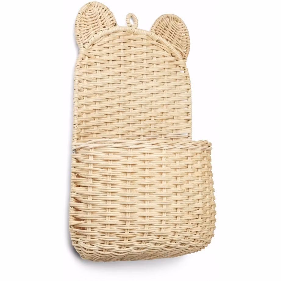 Maileg, garderobe i træ vintage, mint/grå