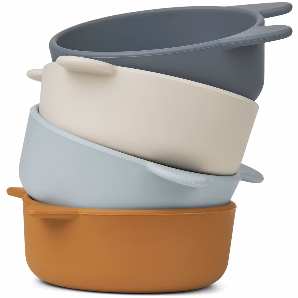 Liewood, skål 4-pak Iggy, Whale Blue Multi Mix