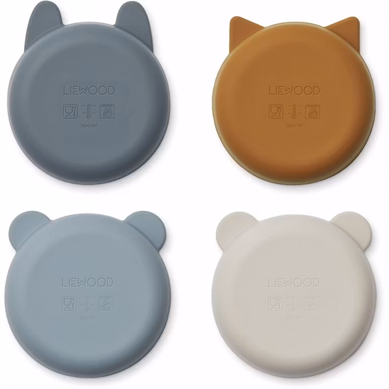 Liewood, skål 4-pak Iggy, Whale Blue Multi Mix