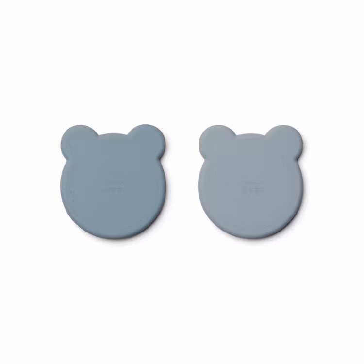 Liewood, tallerken 2-pak Marty, Mr Bear Blue Mix