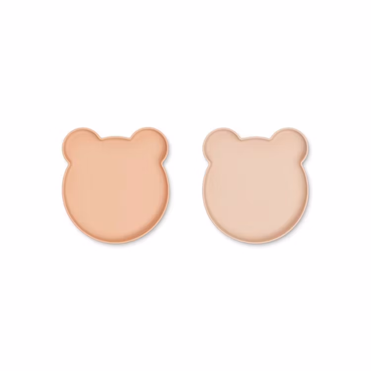 Liewood, tallerken 2-pak Marty, Mr bear Rose Mix