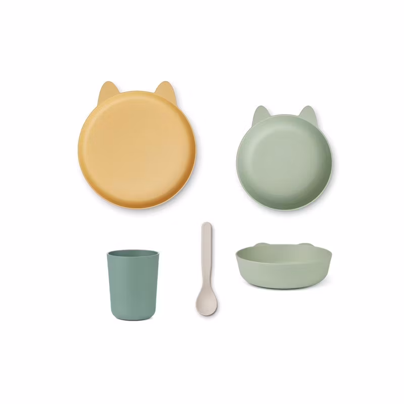 Liewood, spisestel 4-pak Paul, Rabbit Sandy Multi Mix