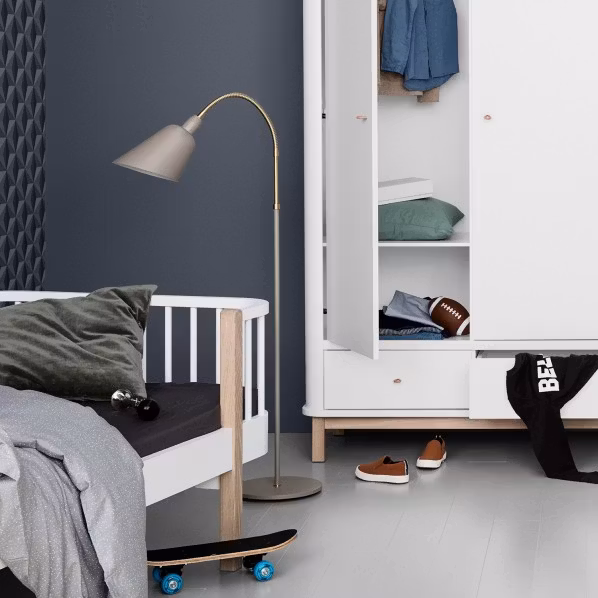 Oliver Furniture, junior sofaseng, hvid/eg