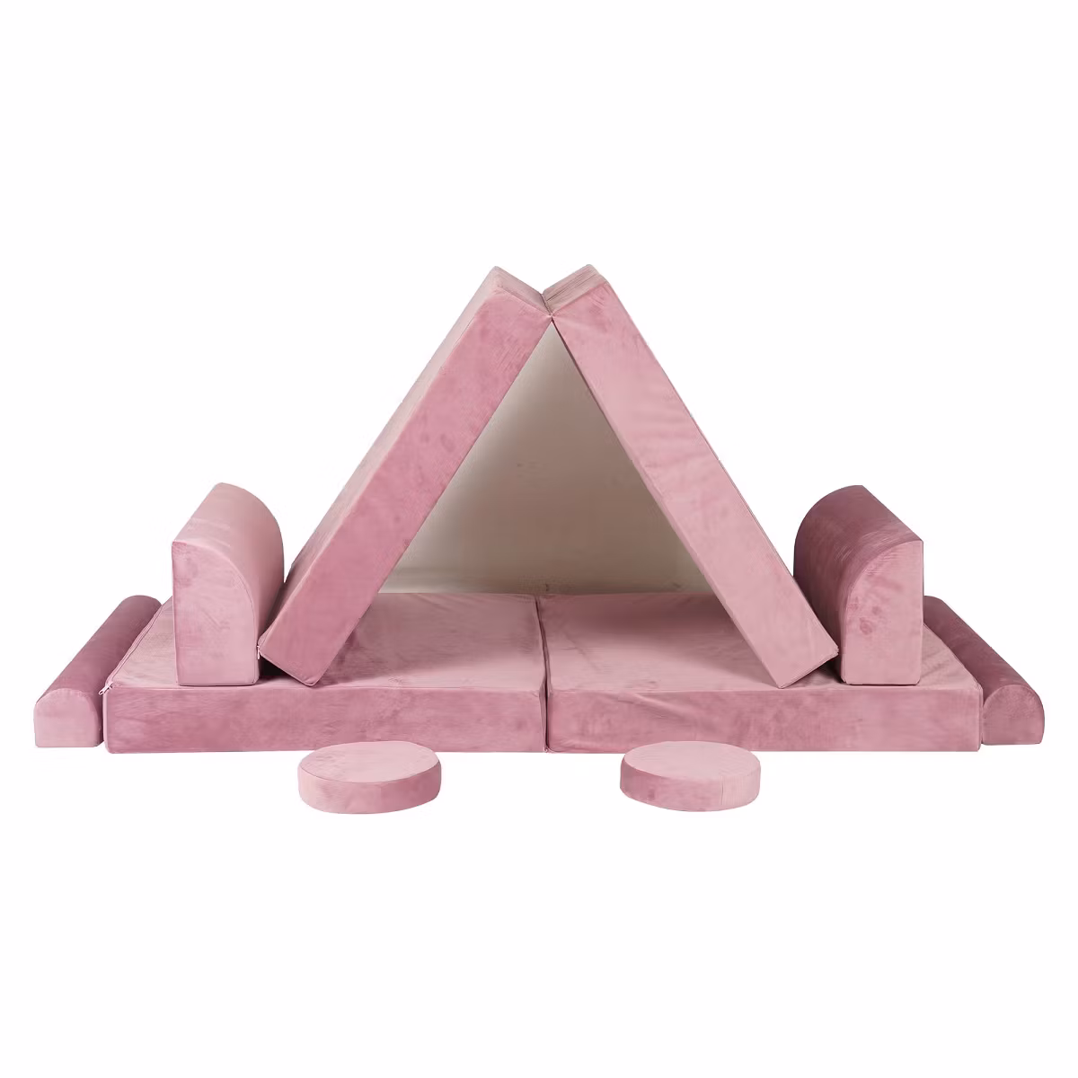 Meow, bygbar børnesofa lænestol madras, lyserød