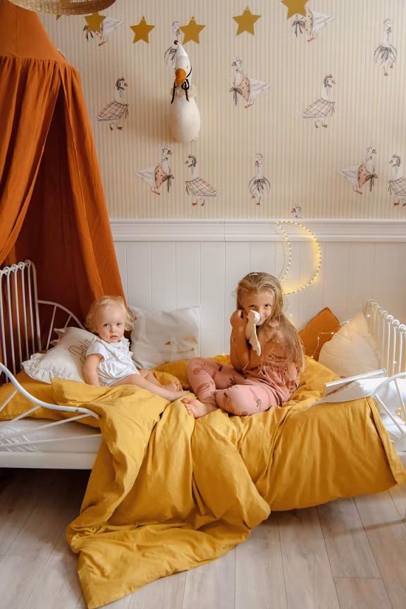 Dekorillo, tapet Retro goose yellow