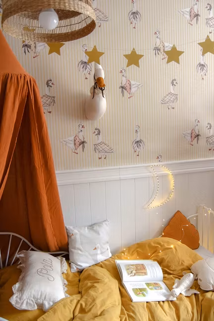 Dekorillo, tapet Retro goose yellow