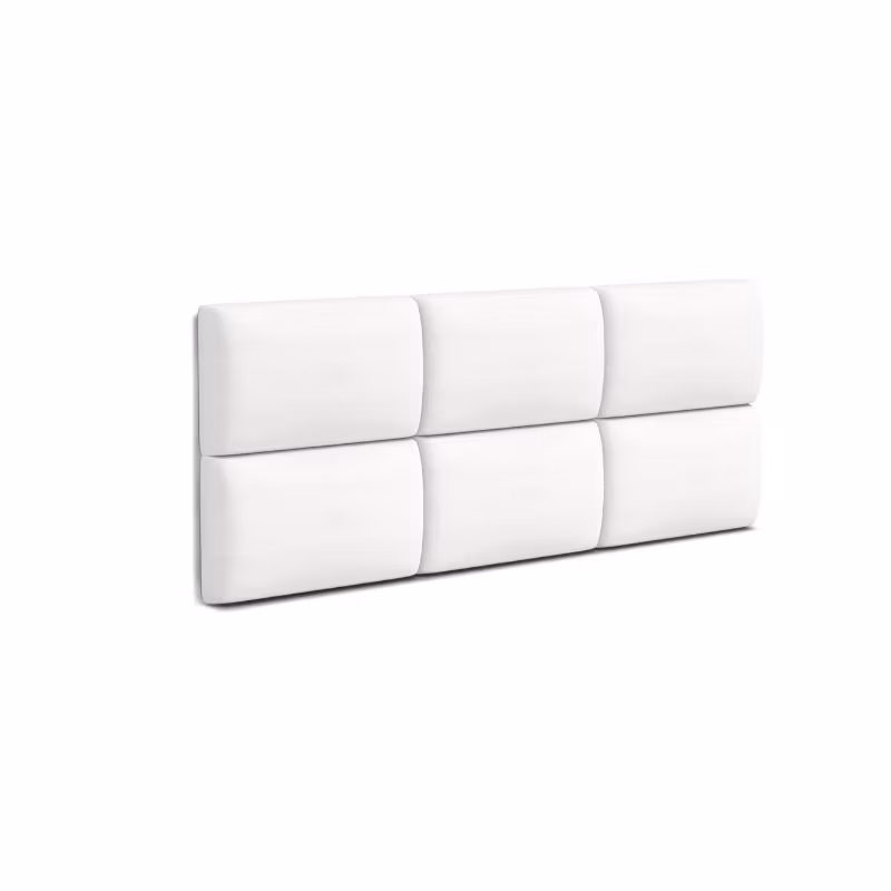 Polstret vægpanel, hvid (forskellige størrelser)