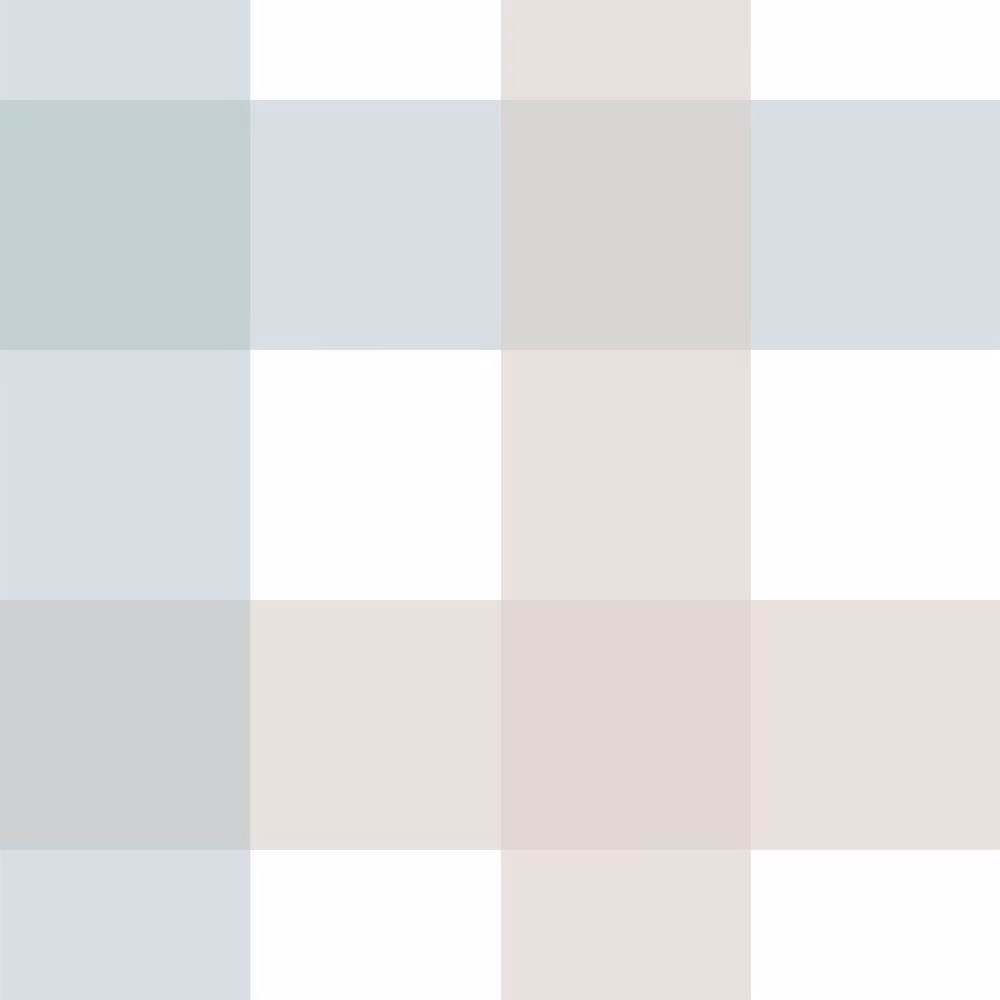 Dekornik, tapet Retro Check Beige Blue Big