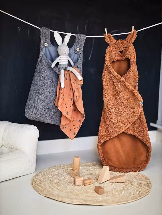 Jollein, kørepose babysvøb Bear boucle, caramel