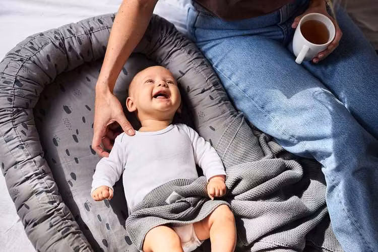 Jollein, babynest Spot, storm grey