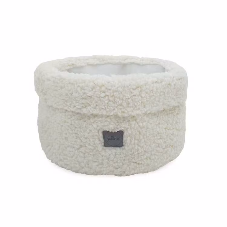 Jollein, opbevaringskurv teddy, cream