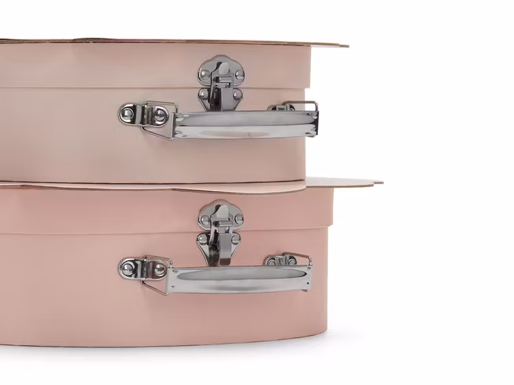 Jollein, opbevaringsbokse kufferter Shell, pale pink