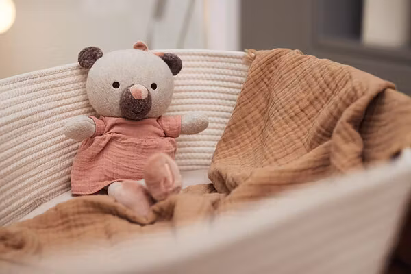 Jollein, moseskurv med madras og betræk