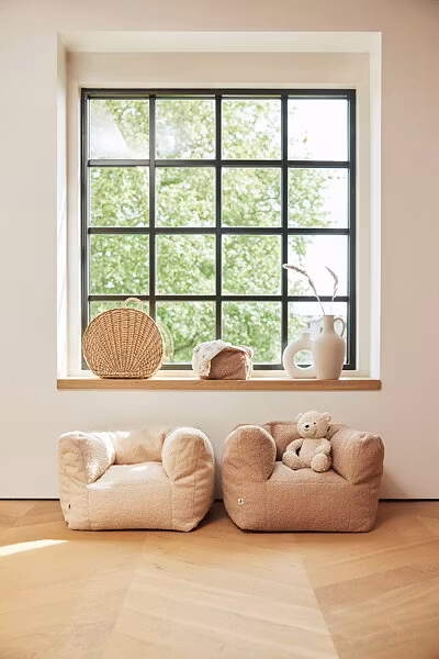 Jollein, lænestol boucle, biscuit