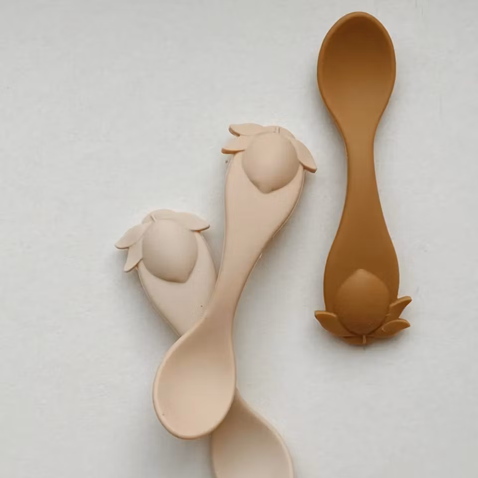 Konges Sløjd, skeer i silikone 3-pak Lemon, Rose mix