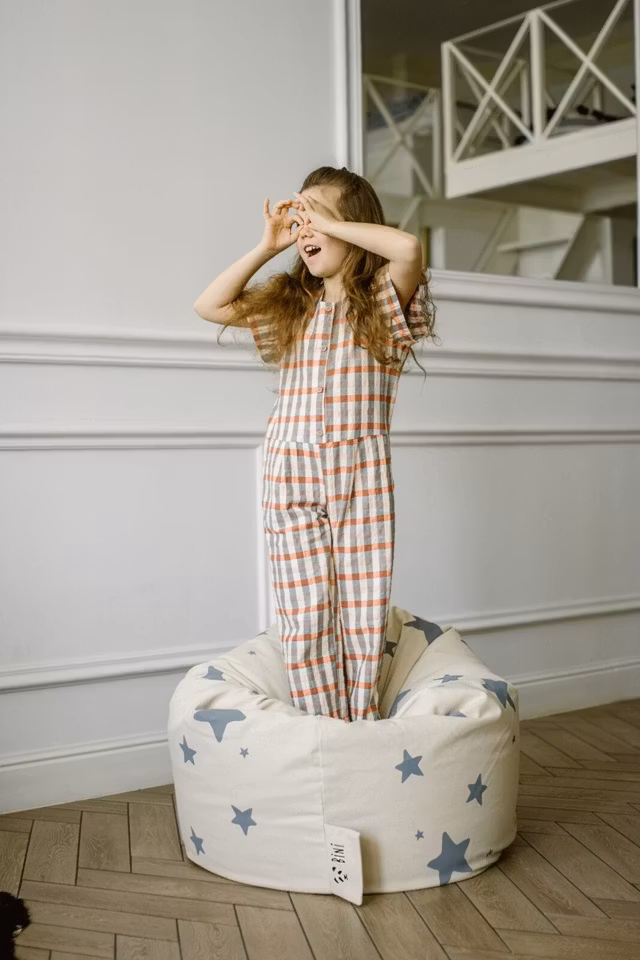 Bini, sækkestol, Double Stars Grey