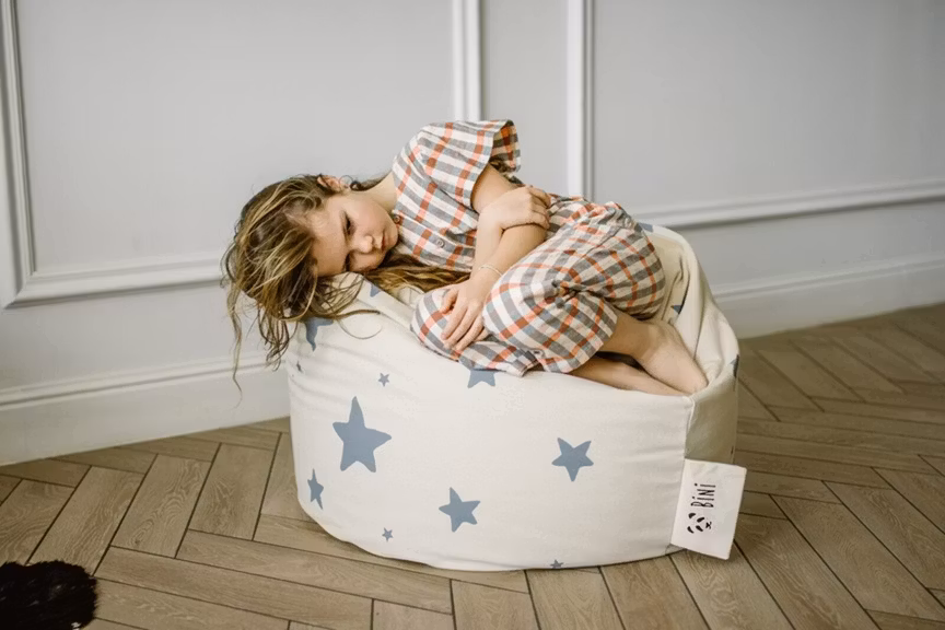 Bini, sækkestol, Double Stars Grey