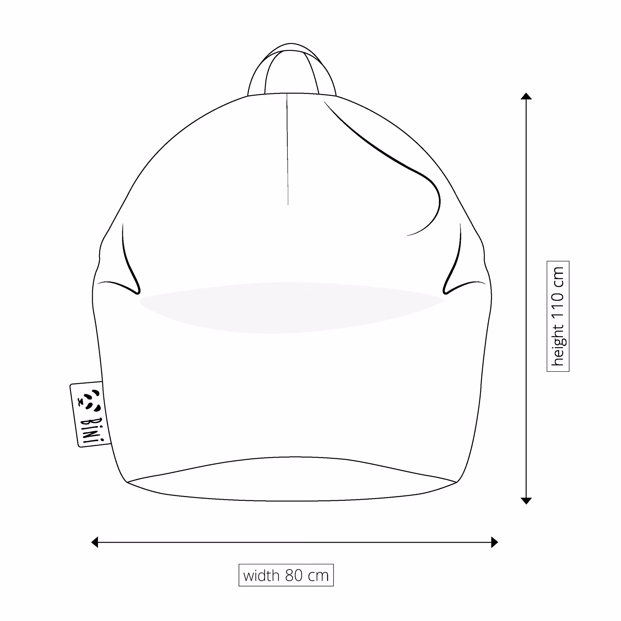 Bini, sækkestol, Double Stars Grey