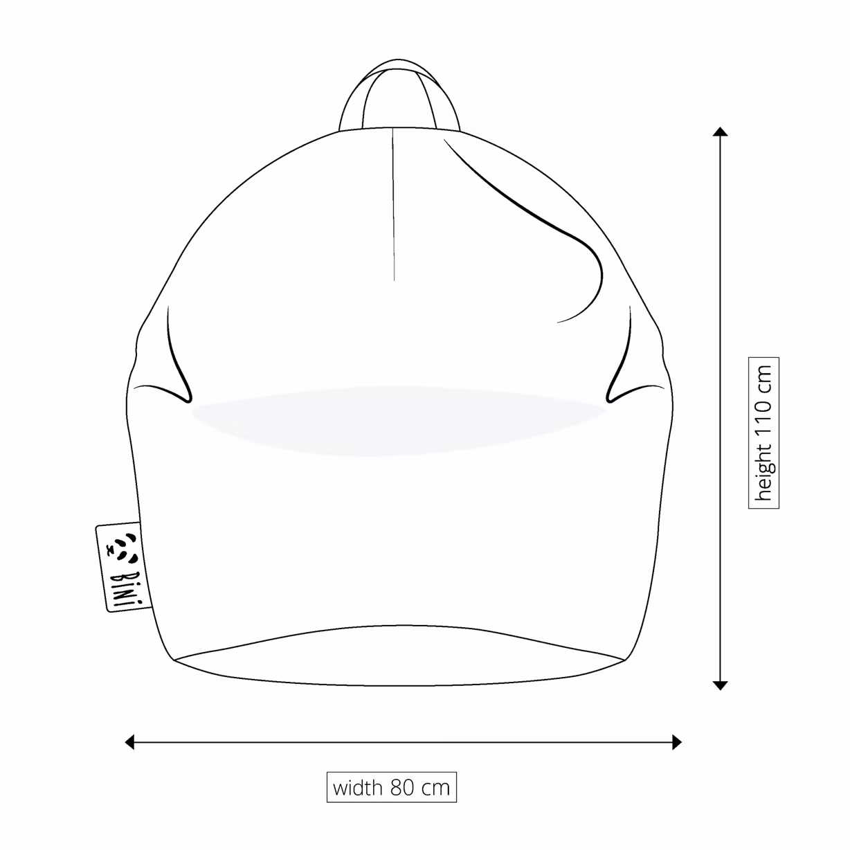 Bini, sækkestol udendørs, Cookie