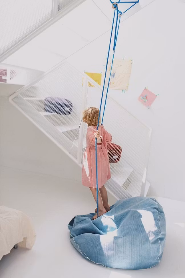 Bini, sækkestol Cozy, blå