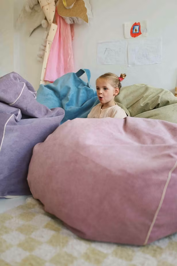 Bini, sækkestol Cozy, lyserød