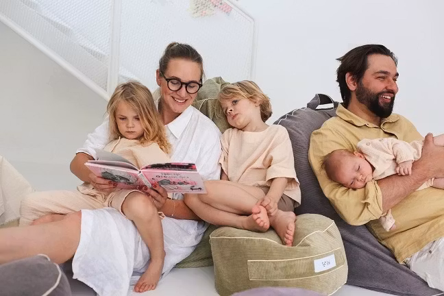 Bini, puf Cozy, grøn