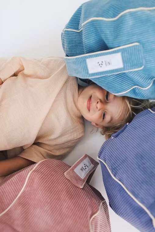 Bini, puf Cozy, blå