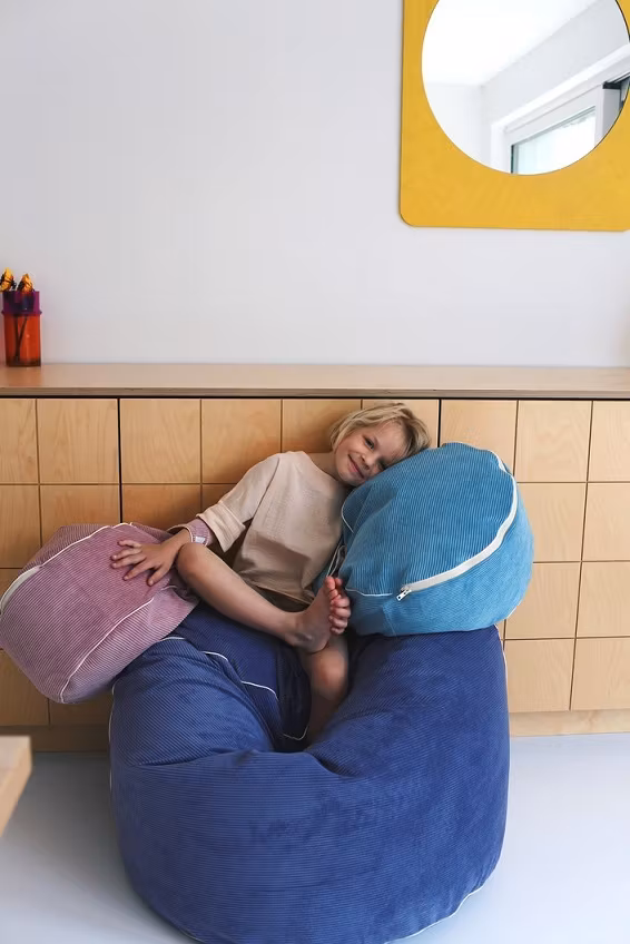 Bini, puf Cozy, blå